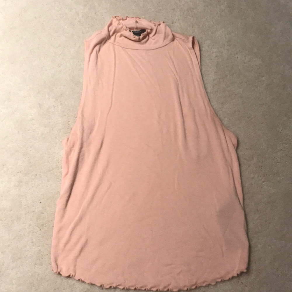 Guess pink turtleneck tank